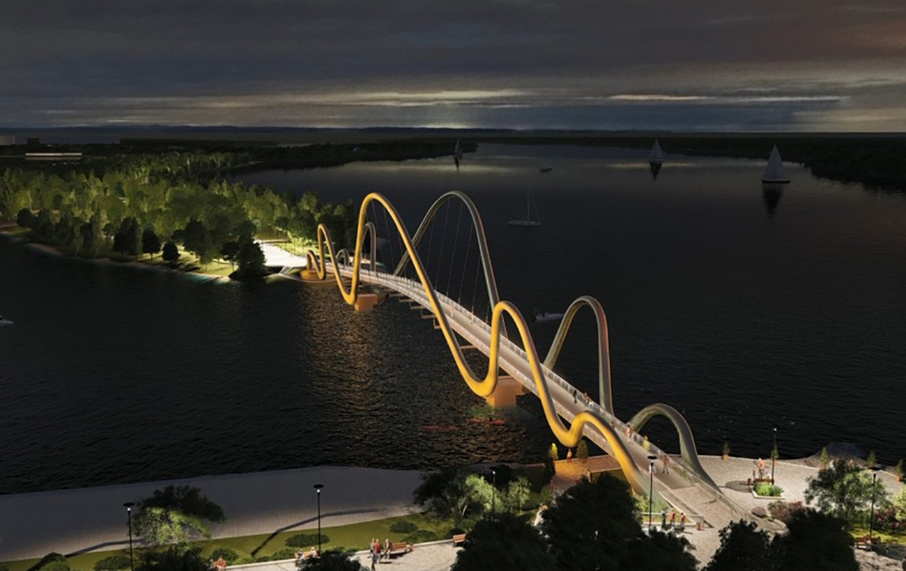 Кличко показав, яким буде новий пішохідний міст у Києві: вражаюче відео